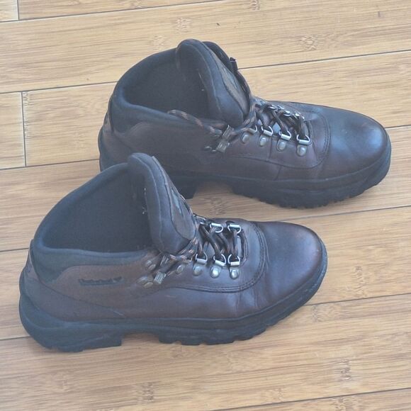 Timberland ACT Performance Leather Hiking Trail Boots Mocha Brown 96623 Women 9 - Picture 3 of 16